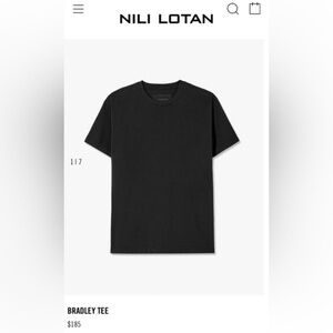 Nili Lotan Black Short Sleeve Tee